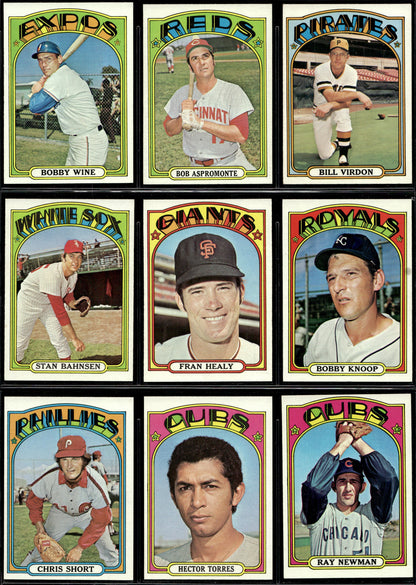 1972 Topps Baseball Complete Set - NM AVG w 74 Graded - Fisk RC Aaron Ryan Mays