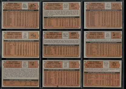 1972 Topps Baseball Complete Set - NM AVG w 74 Graded - Fisk RC Aaron Ryan Mays
