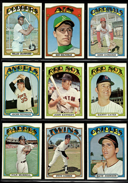 1972 Topps Baseball Complete Set - NM AVG w 74 Graded - Fisk RC Aaron Ryan Mays