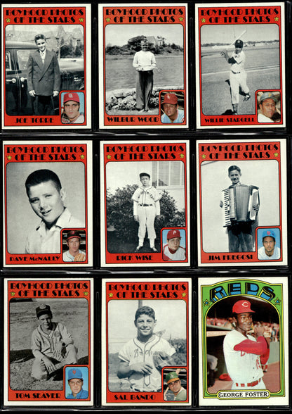 1972 Topps Baseball Complete Set - EXMT AVG w 13 Graded - Fisk RC Aaron Ryan Mays