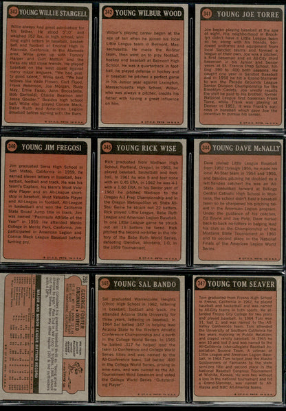 1972 Topps Baseball Complete Set - EXMT AVG w 13 Graded - Fisk RC Aaron Ryan Mays