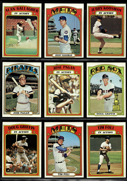 1972 Topps Baseball Complete Set - NM AVG w 74 Graded - Fisk RC Aaron Ryan Mays
