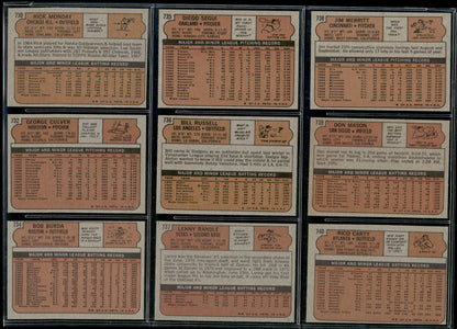 1972 Topps Baseball Complete Set - NM AVG w 74 Graded - Fisk RC Aaron Ryan Mays