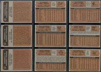 1972 Topps Baseball Complete Set - NM AVG w 74 Graded - Fisk RC Aaron Ryan Mays