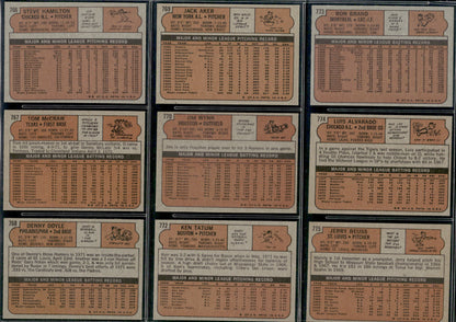 1972 Topps Baseball Complete Set - NM AVG w 74 Graded - Fisk RC Aaron Ryan Mays