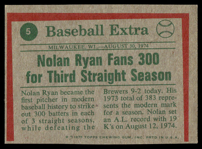 1975 Topps Baseball Complete Set - NM AVG - Brett Yount Rice Carter RC Aaron Ryan