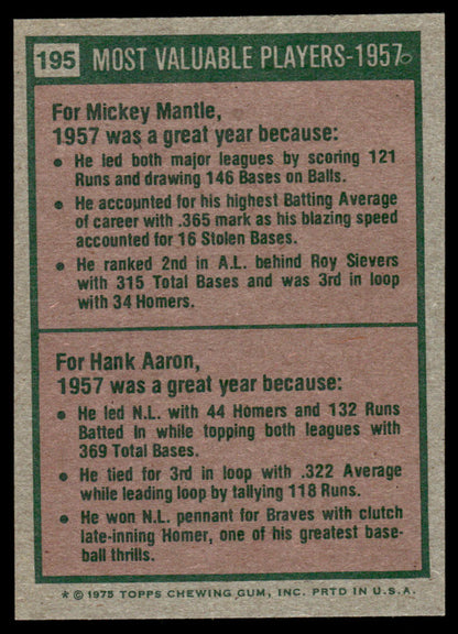 1975 Topps Baseball Complete Set - NM AVG - Brett Yount Rice Carter RC Aaron Ryan