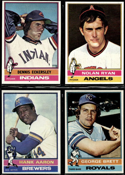 1976 Topps Baseball Complete Set - NM+ AVG - Eckersley RC Aaron Ryan Brett Rose