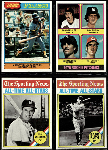 1976 Topps Baseball Complete Set - NM+ AVG - Eckersley RC Aaron Ryan Brett Rose