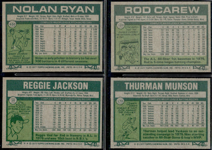 1977 Topps Baseball Complete Set - EXMT+ AVG - Dawson RC Ryan Brett Rose