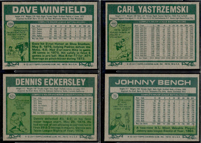 1977 Topps Baseball Complete Set - EXMT+ AVG - Dawson RC Ryan Brett Rose