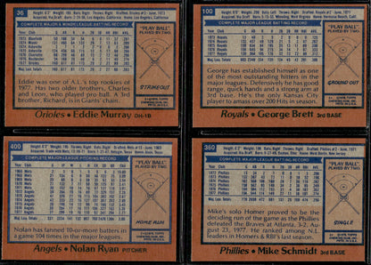 1978 Topps Baseball Complete Set Vending! - NM AVG - Murray Molitor RC Ryan