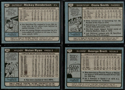 1980 Topps Baseball Complete Set Vending! - NM AVG - Henderson RC Ryan