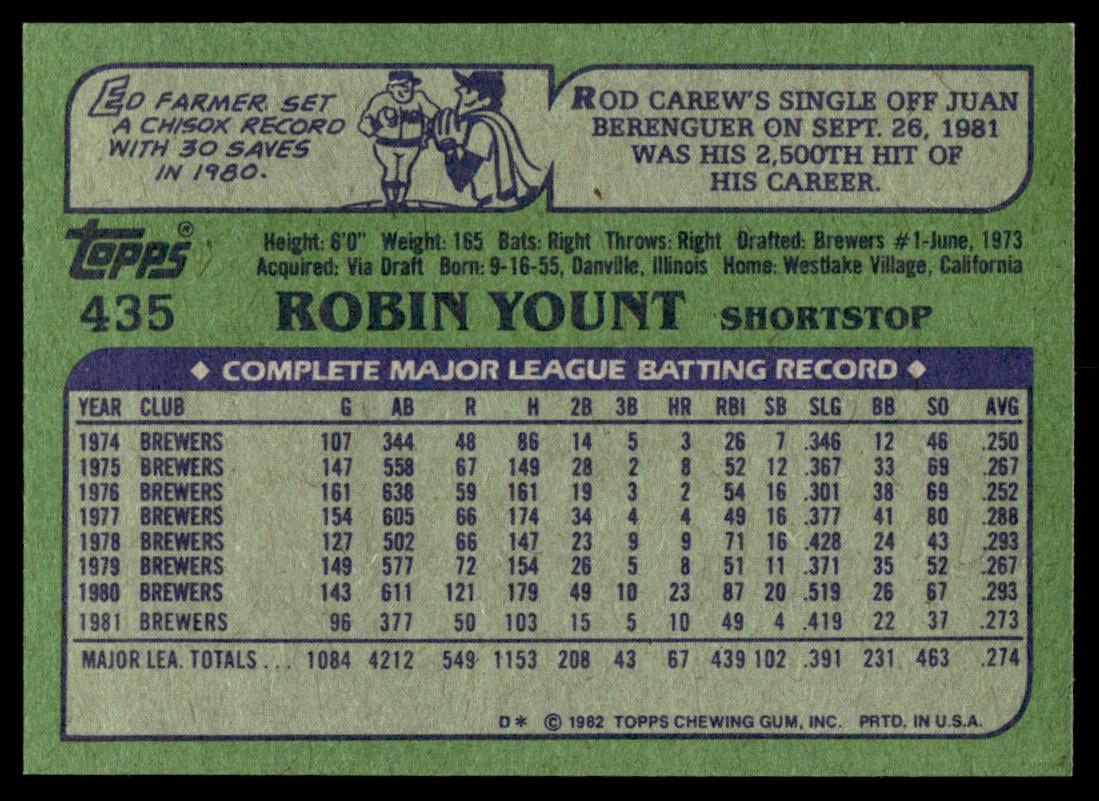 1982 Topps Baseball Complete Set Vending! + Traded - PSA 8 Ripken RC