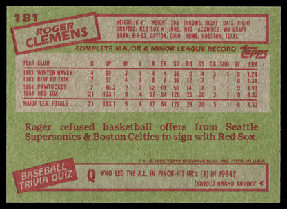1985 Topps Baseball Complete Set Vending! - NM/NMMT - McGwire Clemens Puckett RC