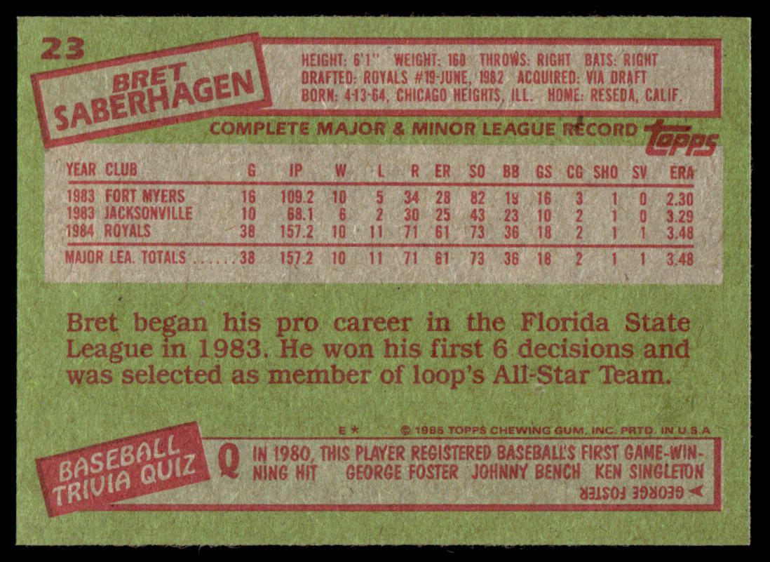 1985 Topps Baseball Complete Set Vending! - McGwire Clemens Puckett RC PSA 8