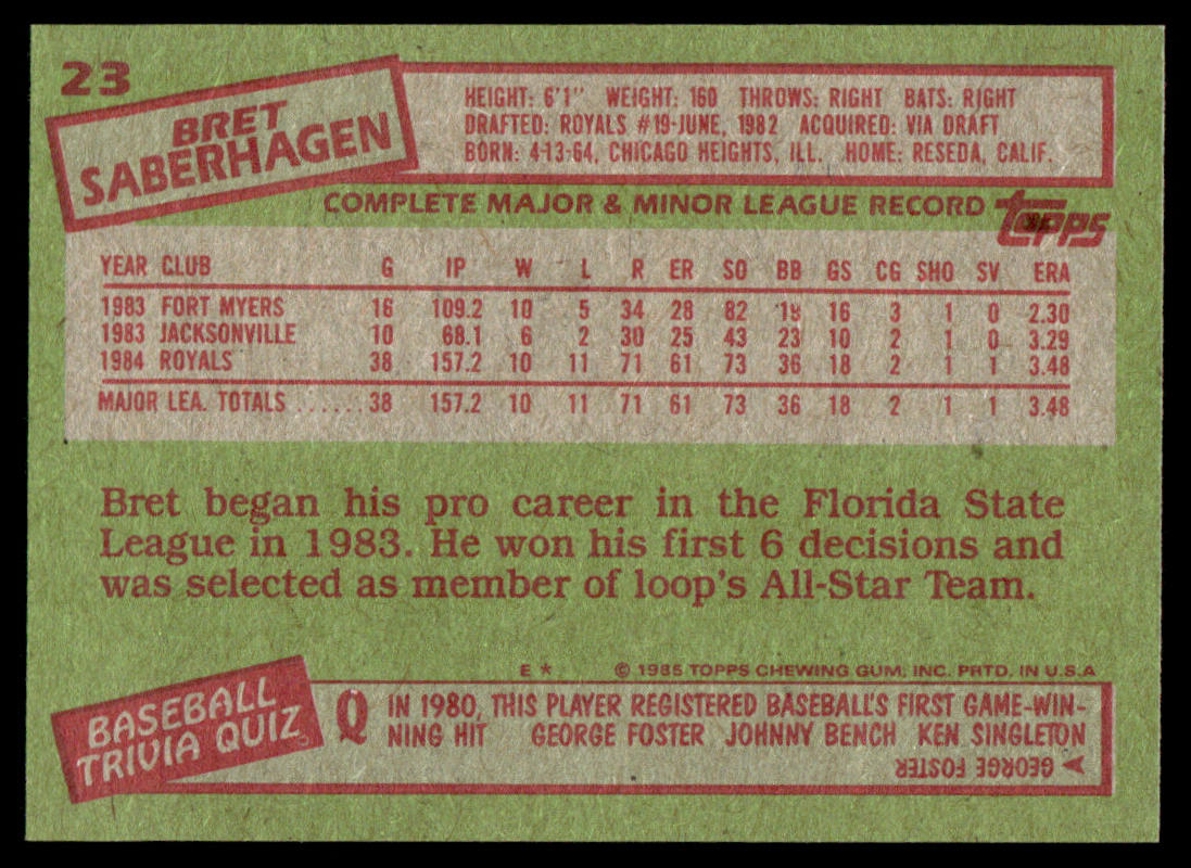 1985 Topps Baseball Complete Set Vending! - NM/NMMT - McGwire Clemens Puckett RC