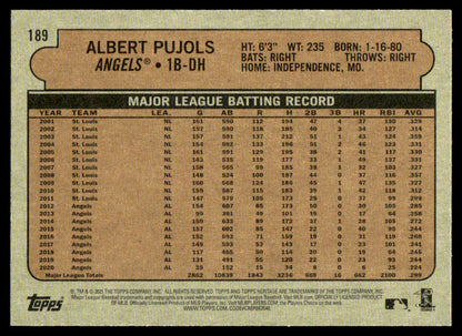 2021 Topps Heritage #189 #190 #687 - Albert Pujols - Lot of 3