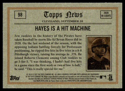 2021 Topps Heritage #97 #98 - Ke'Bryan Hayes RC - Lot of 2