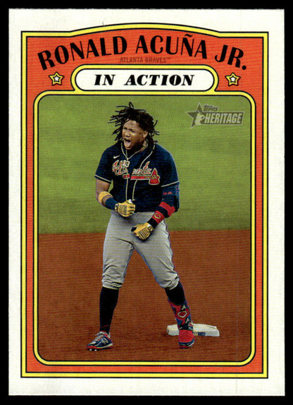 2021 Topps Heritage #299 #300 - Ronald Acuna Jr - Lot of 2