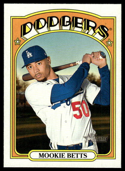 2021 Topps Heritage #89 #167 #168 - Mookie Betts - Lot of 3